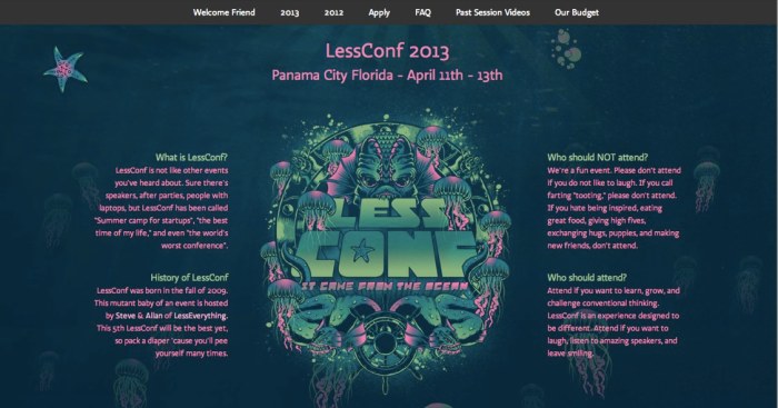 LessConf, making other conferences jealous since 2009